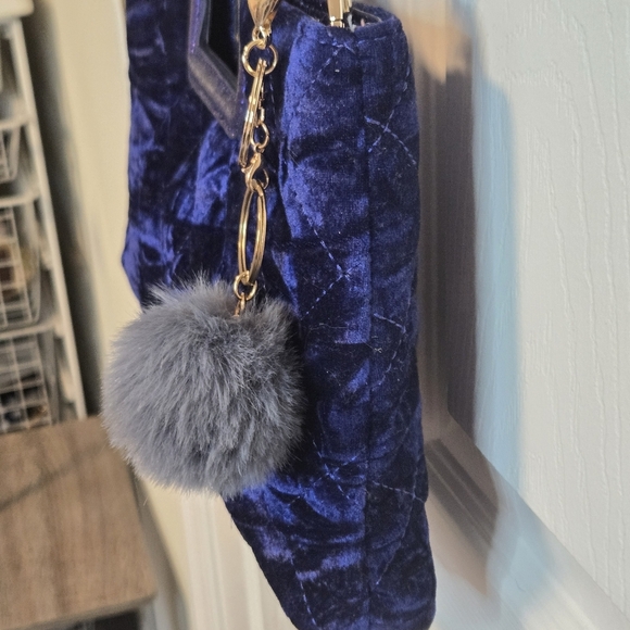 INC Velvet Blue Clutch Crossbody - Picture 11 of 15